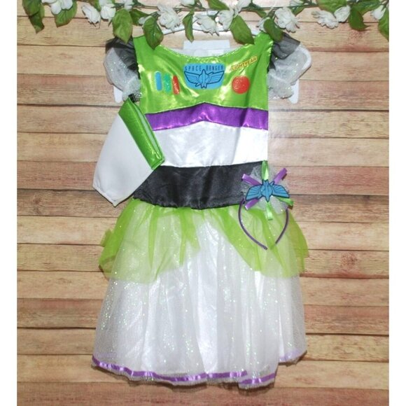 Disney's Toy Story Girls Buzz Tutu Lightyear Halloween Costume Size M 7-8 - Picture 1 of 12